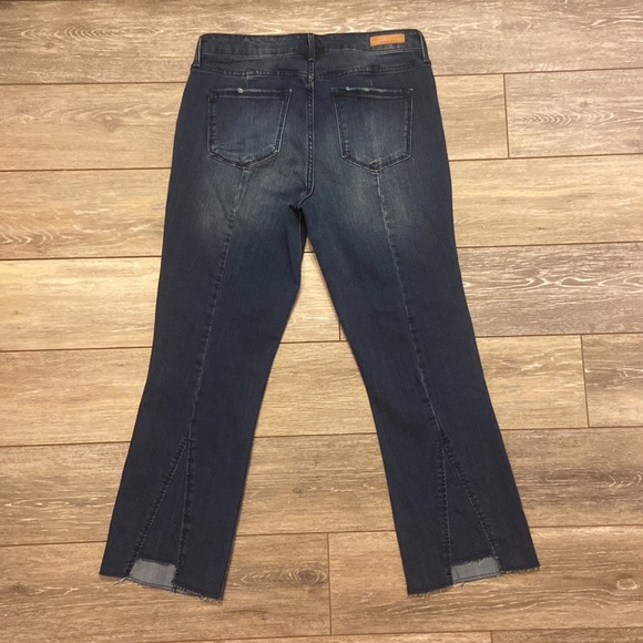 SOCIAL STANDARD BY SANCTUARY KICK CROP MID RISE JEANS SIZE 10 BLUE - Picture 2 of 16